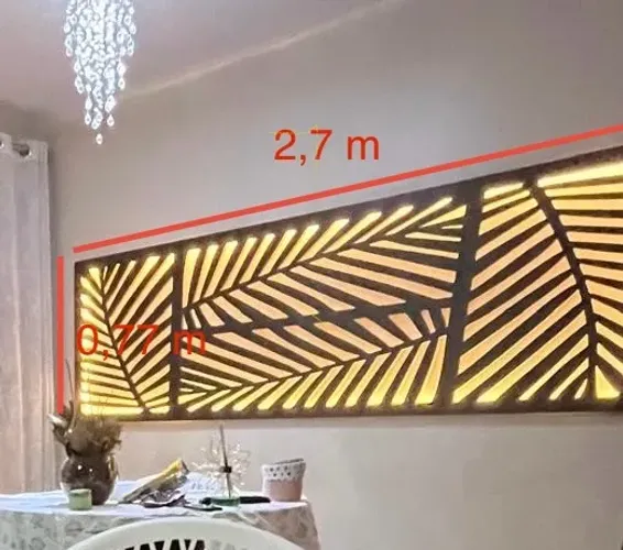 Quadro grande decorativo com LED