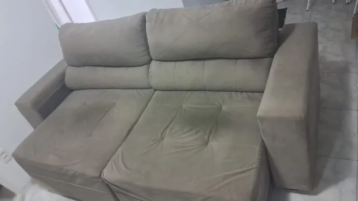 Sofá 3 lugares 210cm Retrátil Veludo Berflex Estofados