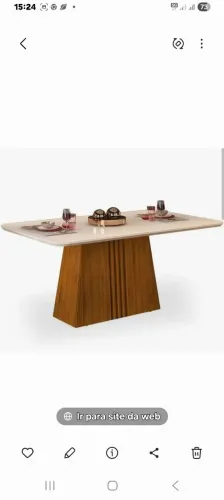 Mesa com base piramide de 6 lugares