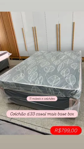 Colchão D33 casal mais base box 