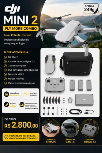 Drone DJI mini 2 COMPLETO