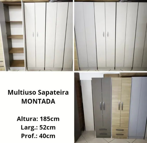 Novas MONTADAS Sapateira Multiuso com e sem Espelho Roupeiro a partir de R$150