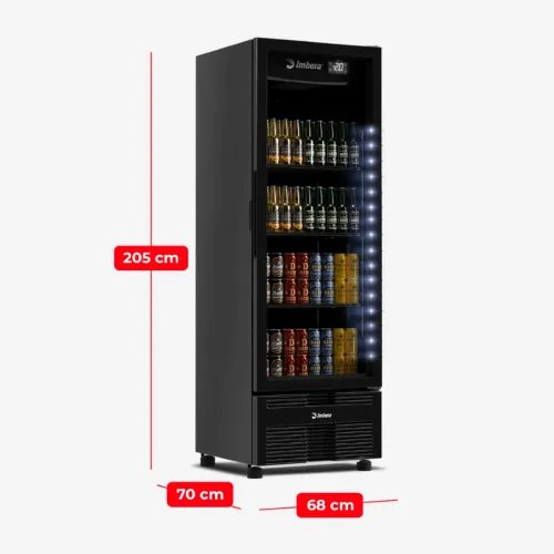 (Produto novo na caixa) Cervejeira 569 Litros Porta de Vidro Full Black CCV355 220V Imbera