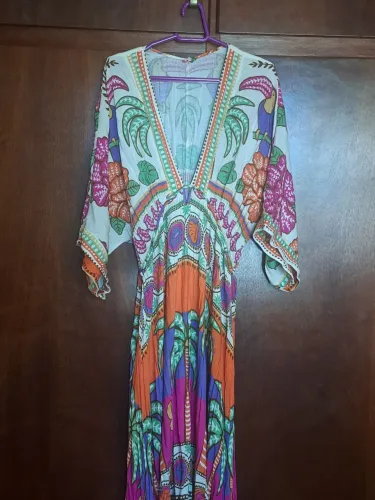 Vestido Farm estampado em viscose