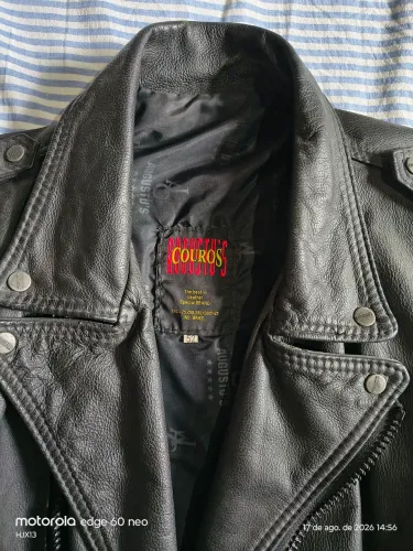 Jaqueta masculina de couro