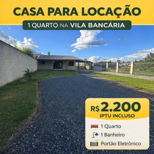 Casa para locação - 1 quarto - vila bancária