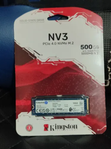 SSD 500GB M.2 NVMe PCIe 4 com 5000MB/s e 3000MB/s Kingston