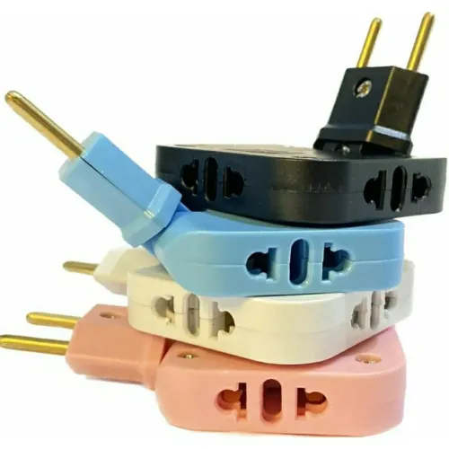 Queima de Estoque: Adaptador Tomada Articulado Flexível Colorido Benjamim Dobrável 