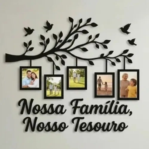 Quadro Porta-Retrato Decorativo de Parede em MDF 40x70