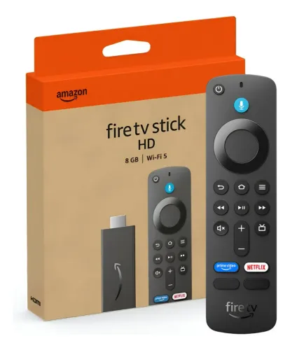 (Lacrado) Fire Tv Stick Ultima Geração Tv Smart Amazon Controle Remoto De Voz Alexa