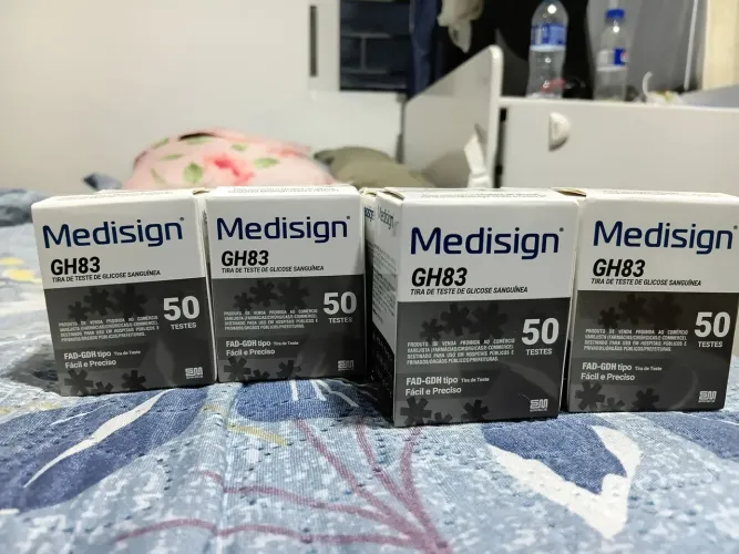  Tira de Teste de Glicose Sanguínea 10 caixas<br>50 Testes