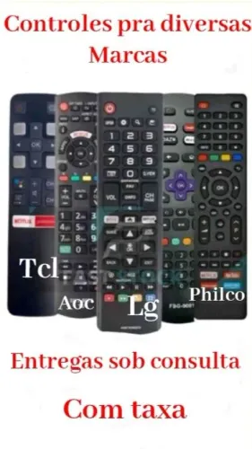 Controle universal de tv smartv LCD leed samsung lg philco tcl Aoc novo entregamos