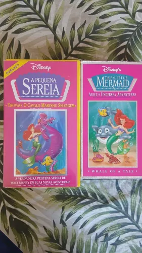 2 fitas vhs a pequena sereia usadas 