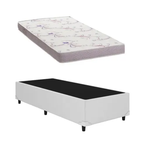 Cama Box Solteiro Blindado Colchão D20 Dream Soft 88x188 - Ortobom
