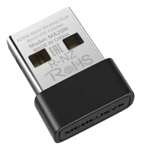 Adaptador Mercusys Usb Wireless Ac650 Nano Dual Band