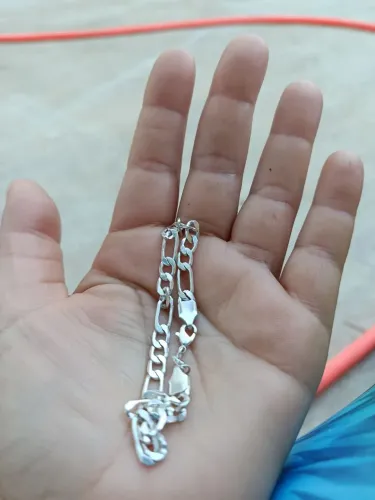 Pulseira masculina de prata 