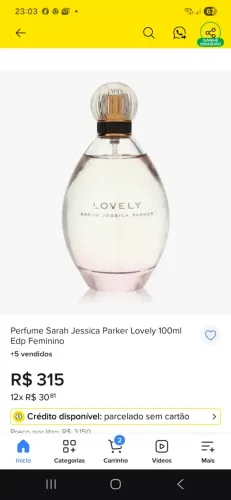 Perfume Lovely by Sarah Jessica Parker 100 ML