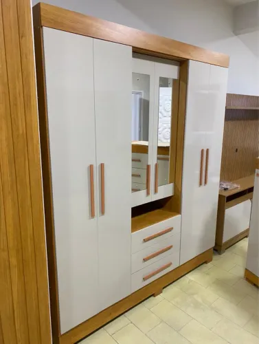 Guarda Roupa Débora ACP 100% MDF, 06 Portas e 03 Gavetas - Entrega Imediata;