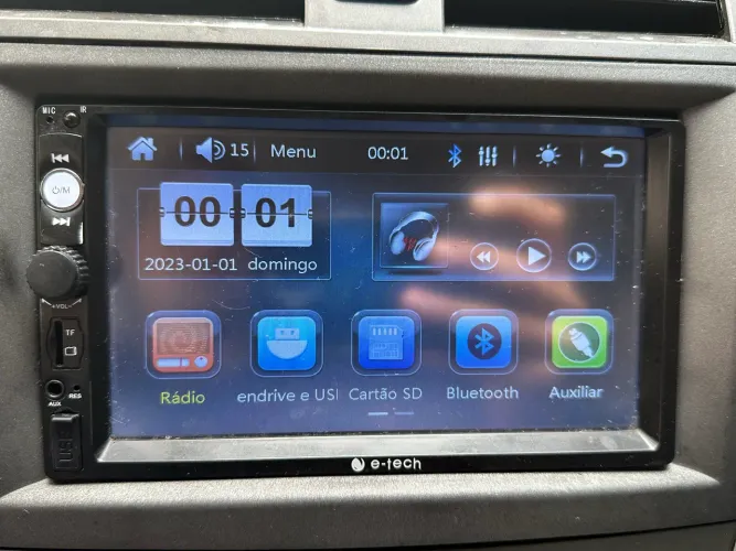 Central Multimídia 2 Din Tela 7 Carplay Android Auto Bluetooth Usb