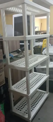 Estante plástica 5 prateleiras branca