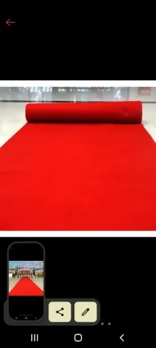 Tapete passadeira vermelho 10.mts x 1 mt largura