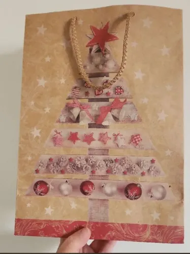 sacola de presente de natal árvore de natal