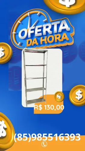 PRATELEIRAS DE AÇO GALVANIZADO NOVAS