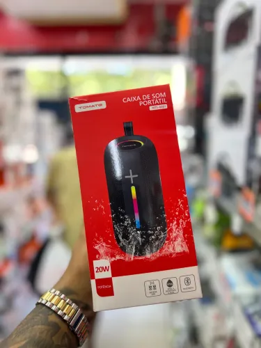 Caixa de Som Bluetooth 20W A Prova D'água MTS-6001 - Tomate