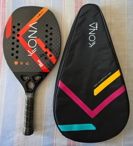 Raquete Beach Tennis Kona K-Doze Orange 12K