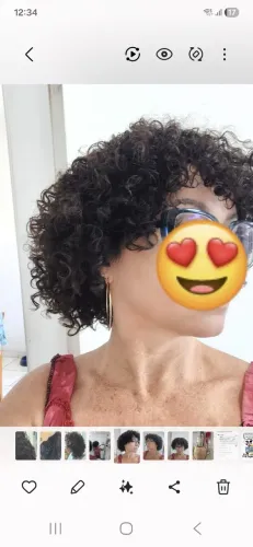 Peruca cabelo 100% humano cacheado