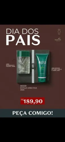 Vendo Kit perfume ARBO com shampoo.