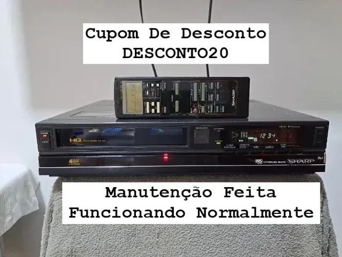 Video Cassete SHARP Com Controle Remoto - VC-794b