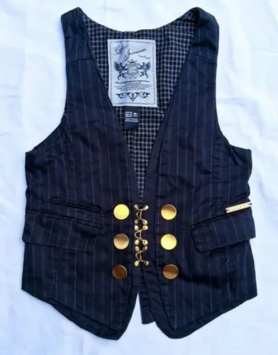 Colete risca de giz Azul Colcci