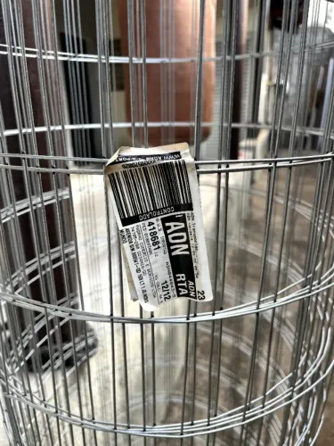 Tela de arame galvanizado soldada 1,50m x 5m - nova