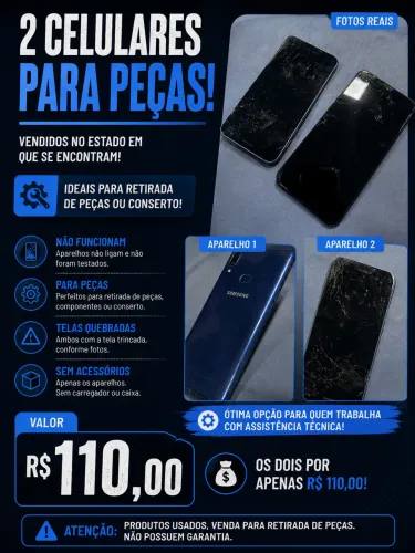 Vendo 2 celulares retirada de peças