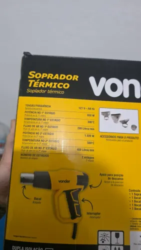 Soprador termico Vonder 127v. Nunca Usado