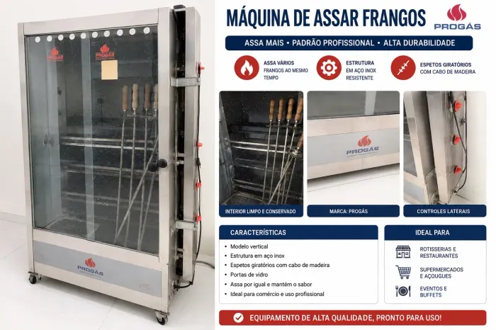 Máquina de assar Frango Progás