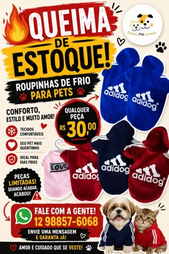 Roupa de frio para pets