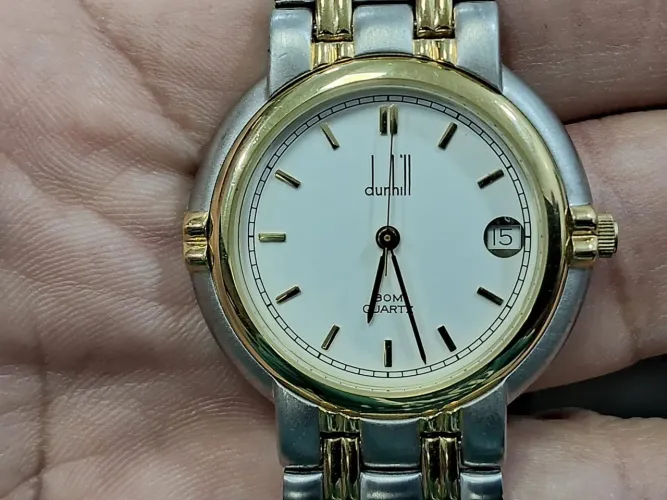 Relógio dunhil folhado a ouro 14k