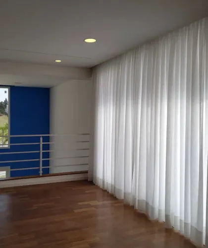 Cortina no Linho na Prega Macho