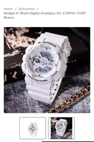 Relógio G-Shock Digital Analógico GA-110MW-7ADR Branco