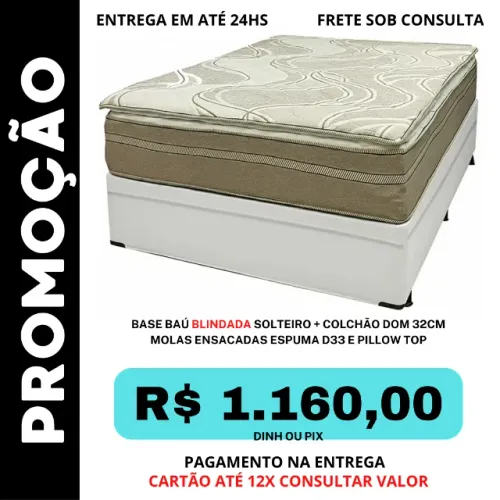 BASE BÁU + COLCHÃO VÁRIOS MODELOS EM PROMOÇÃO ENTREGA RÁPIDA