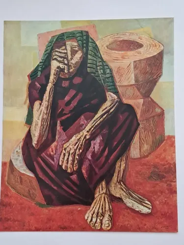 gravura portinari - off-set antiga, decorativa. anos 1960.