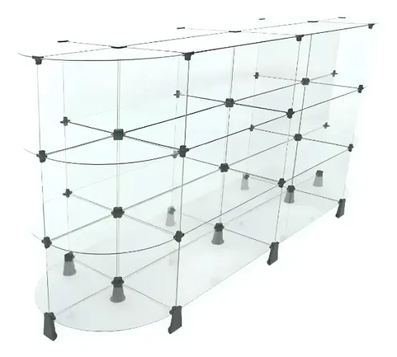 Gondola De Vidro Expositor Loja 1,40 X 1,00 X 0,40 Oferta