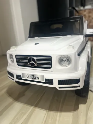 Carrinho Elétrico Mercedes G-Class 12V com Controle Remoto - Branco