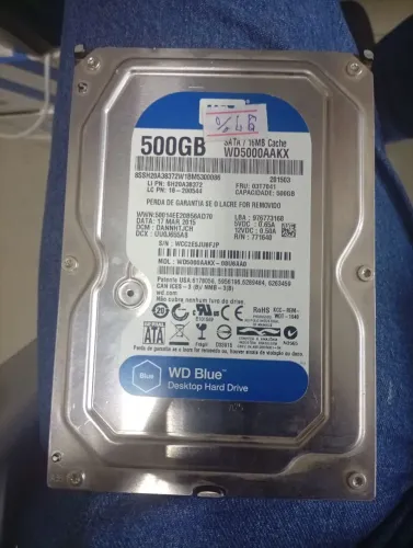 HD 500GB Western Digital WD Blue SATA 3.5" (SATA 6Gb/s) - Saúde 97%