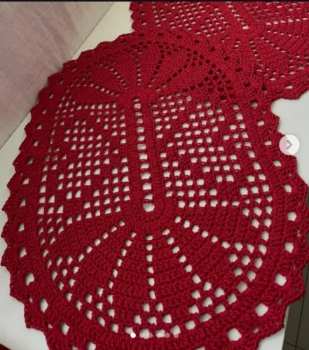 tapete croche coraçao $50,00 o par 