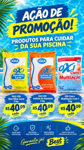 Vende-se produtos para limpar piscina