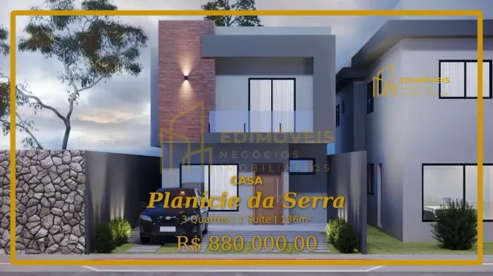 Exclusiva Casa Duplex em Planície da Serra Entrega em Maio de 2026
