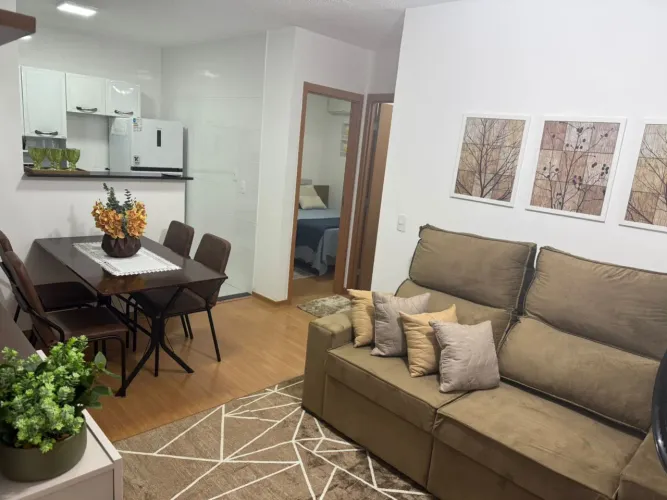Aluguel apartamento mobiliado no condomínio chapada dos pinhais